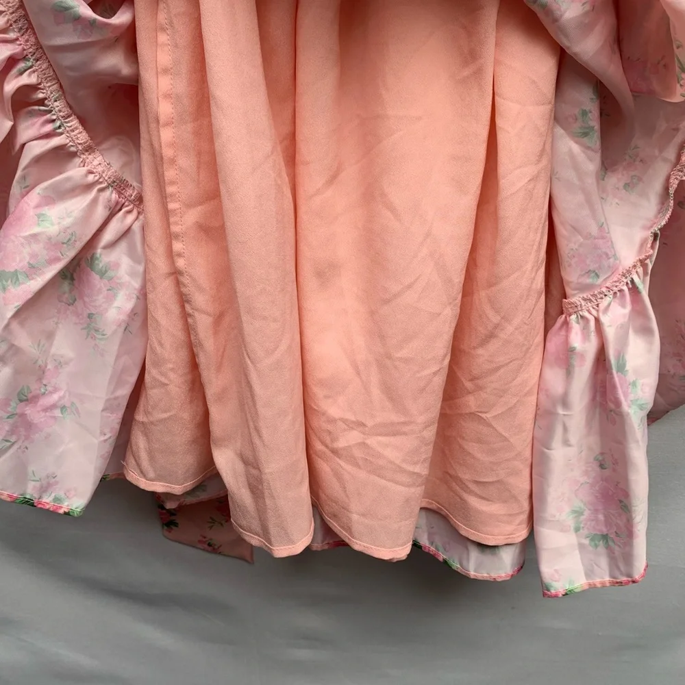 LoveShackFancy for Target Cecile Puff Sleeve Pink Floral Dress Sz. 14 - Picture 5 of 9